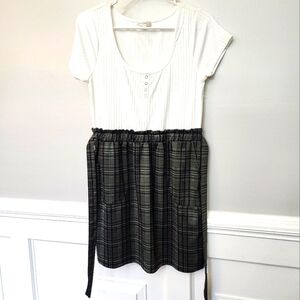 Plaid skirt dress WITH POCKETS by Ultra Flirt Girls L
